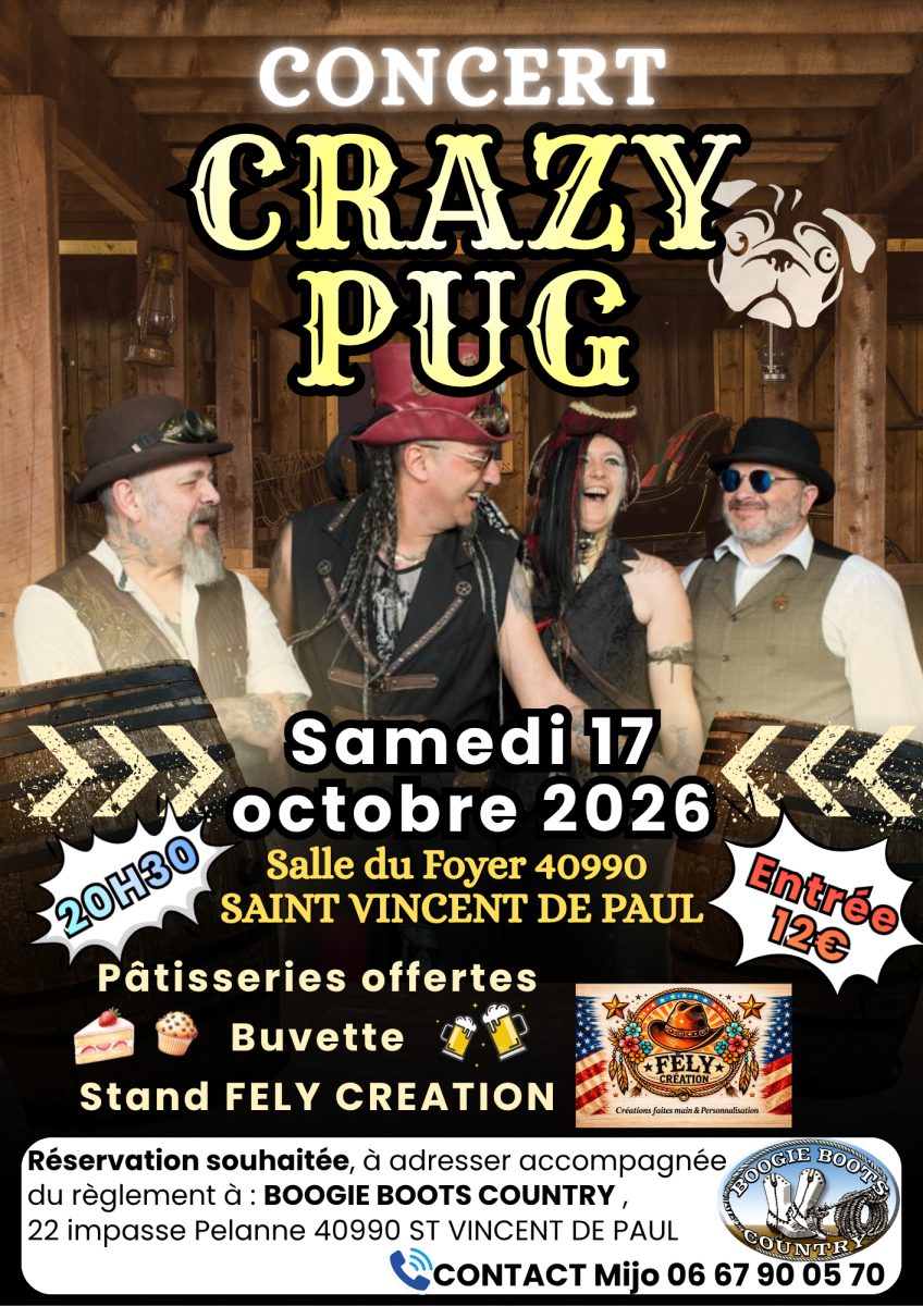 Concert Crazy Pug