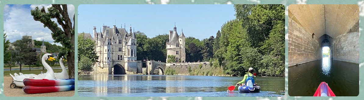 Location de canoës-kayaks, de SUP, de pédalos au parc-plage de Montrichard - circuits vers chenonceau