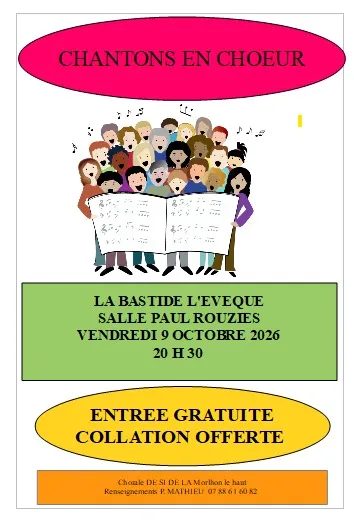 Soirée "chantons tous en choeur" à La Bastide l'Evêque