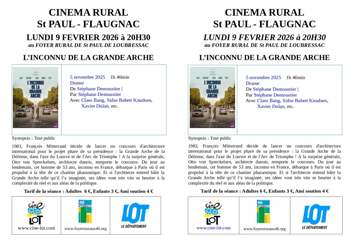 Ciné-Lot : L'inconnu de la Grande Arche