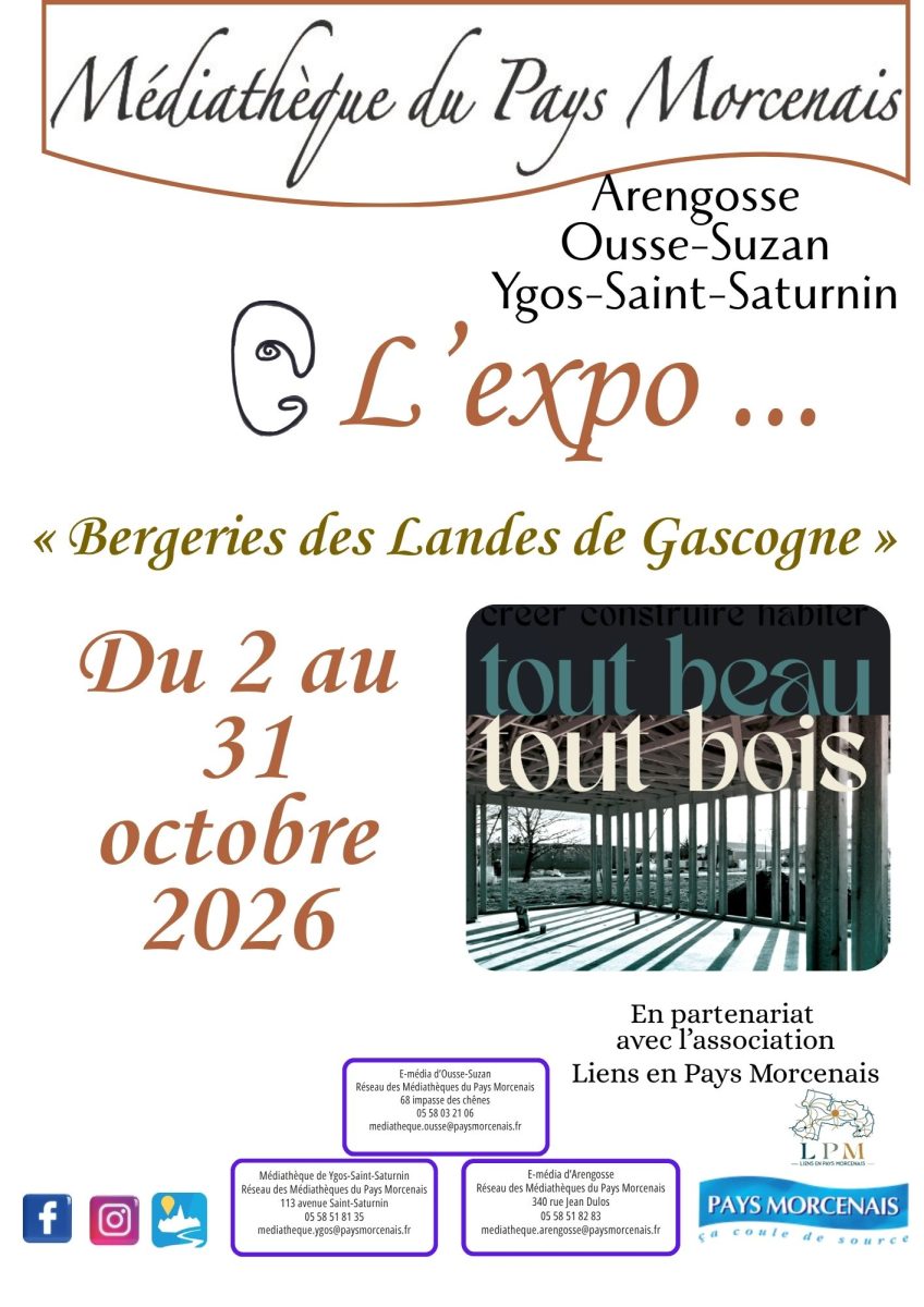 Exposition "Bergeries des Landes de Gascogne" - E-média Ousse-Suzan