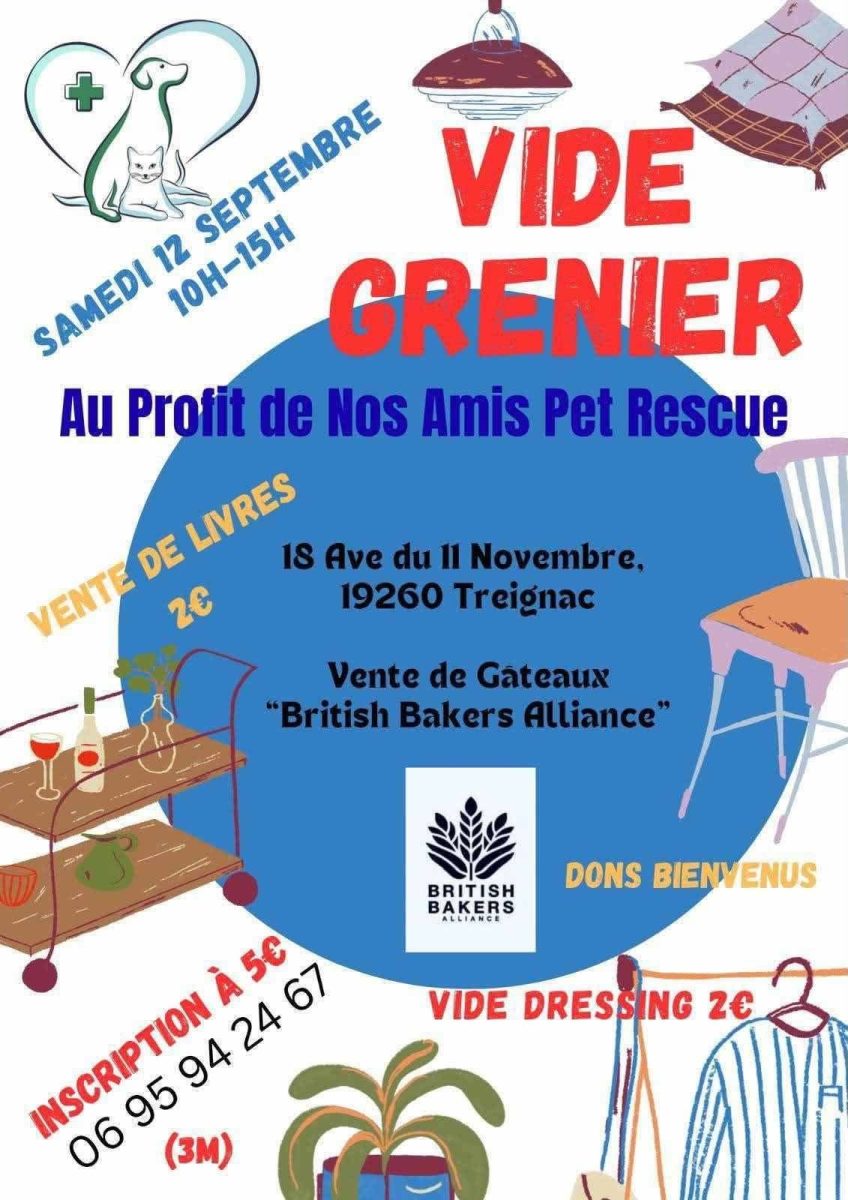 Vide-greniers au profit de Nos Amis Pet Rescue