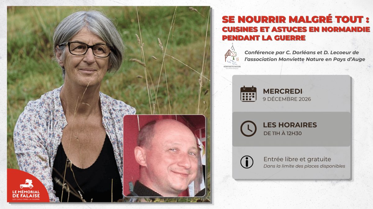 Conférence "Se nourrir malgré tout : cuisines et astuces en Normandie pendant la guerre" par Christiane Dorléans et David Lecoeur