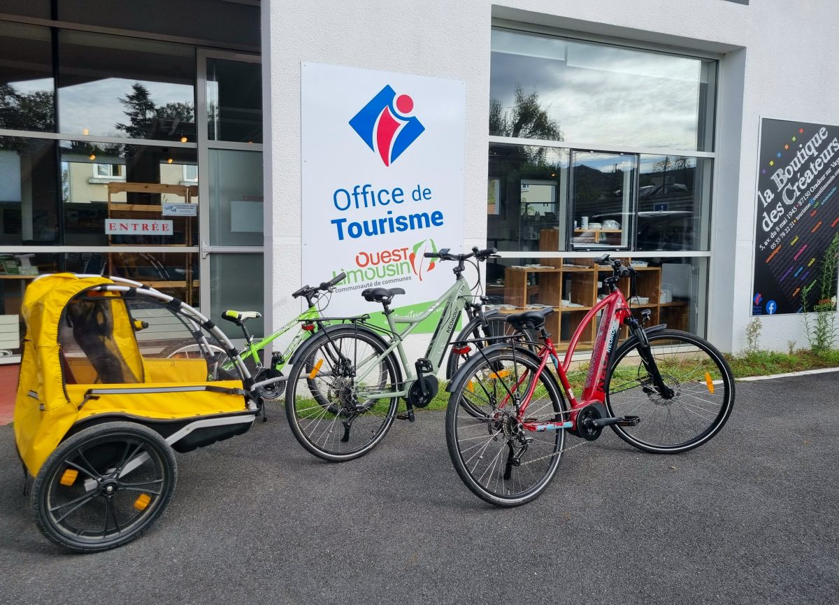 Location de vélos à l'Office de Tourisme Ouest Limousin