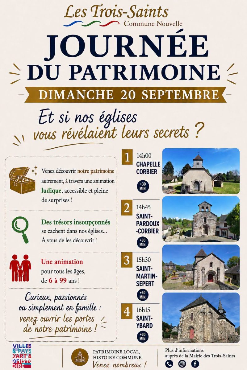 Journées du patrimoine aux Trois-Saints