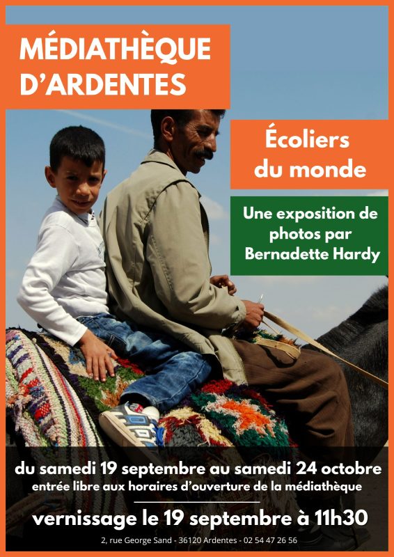 Exposition "Écoliers du monde" par Bernadette Hardy