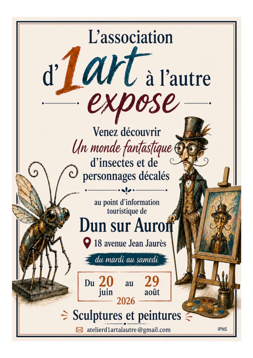 Exposition d'1 art à l'autre au Point d'Information Touristique Le Dunois