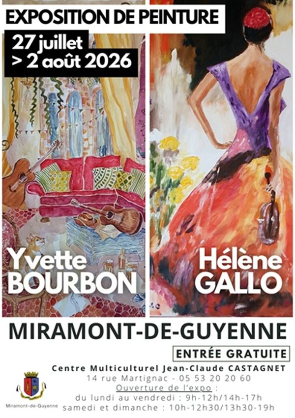 Exposition de peinture Yvette Bourbon et Hélène Gallo