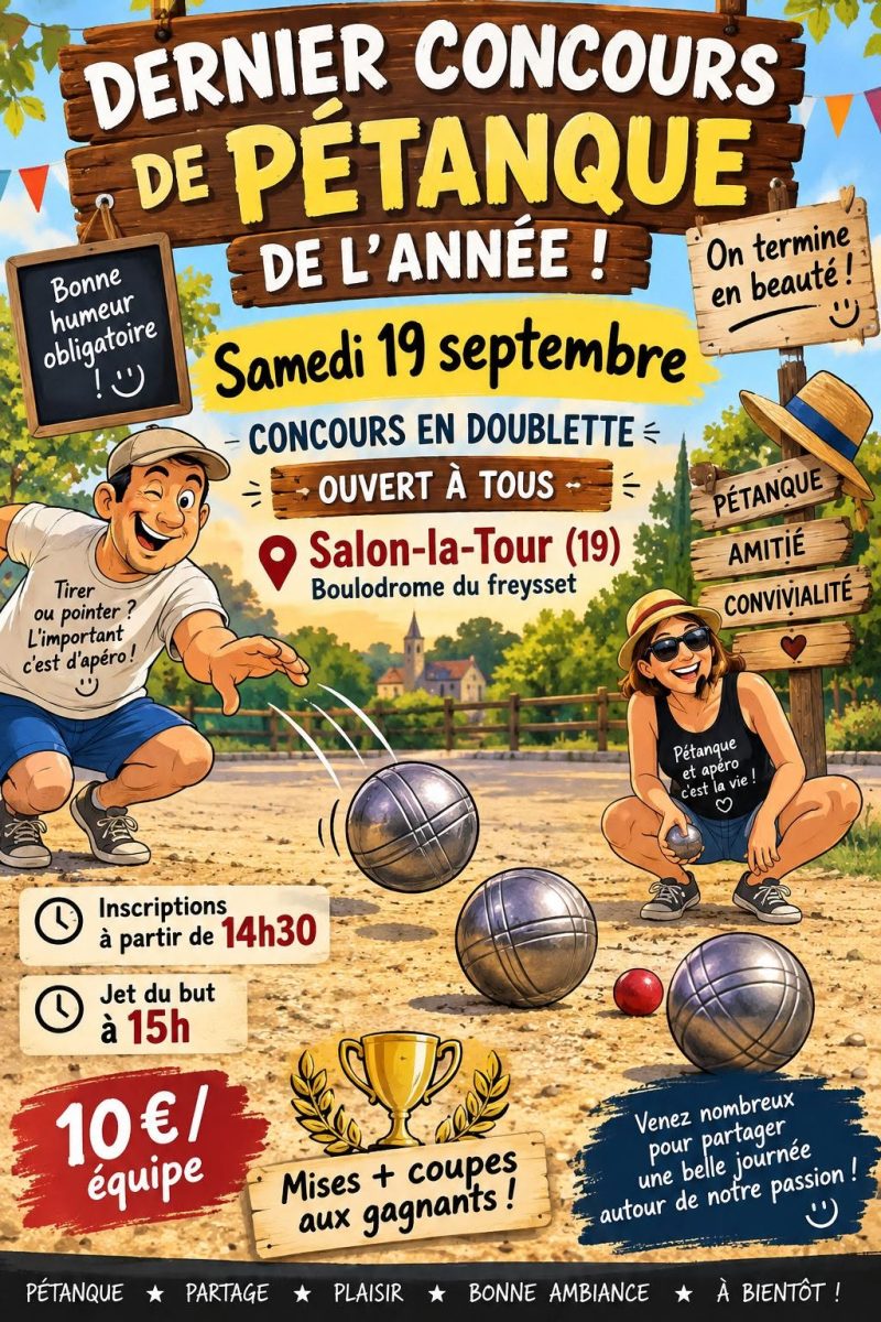 Concours de pétanque à Salon-La-Tour