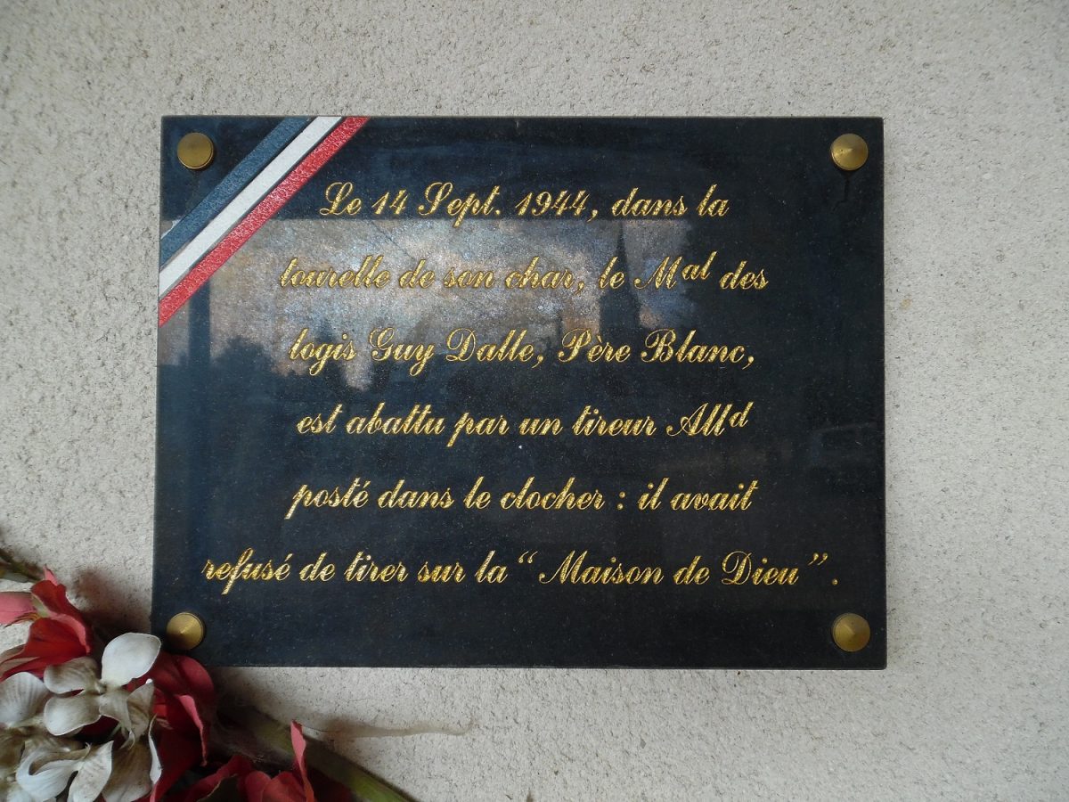 Plaque commémorative Guy Dalle - Père Blanc de Belmont