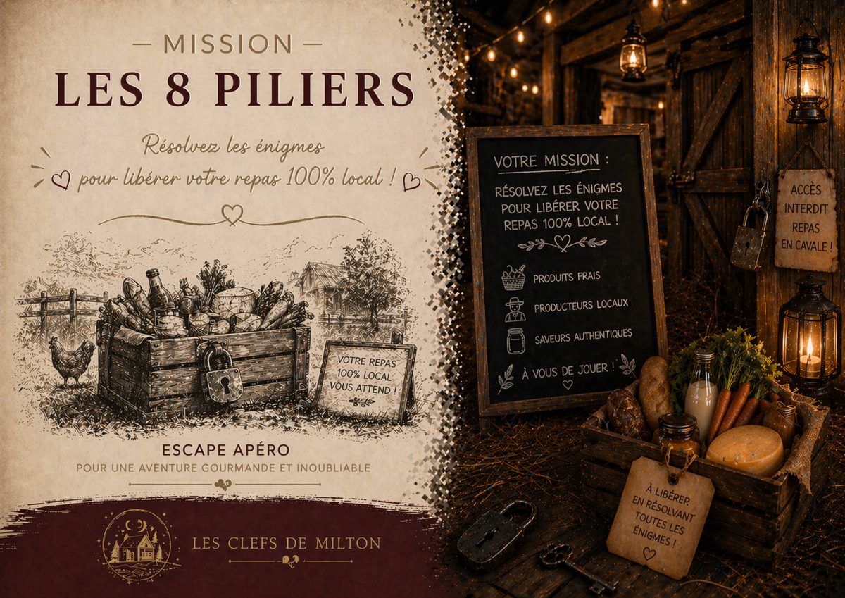 LES CLEFS DE MILTON - Escap'Eat © Les 8 piliers