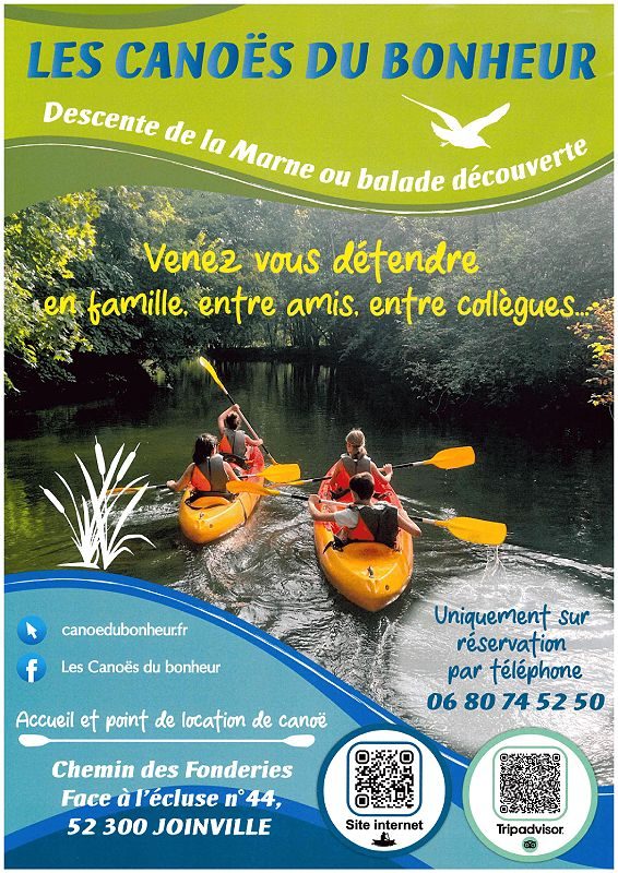 Location de canoës à Joinville