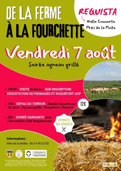 Soirée Agneau Grillé - DE LA FERME A LA FOURCHETTE