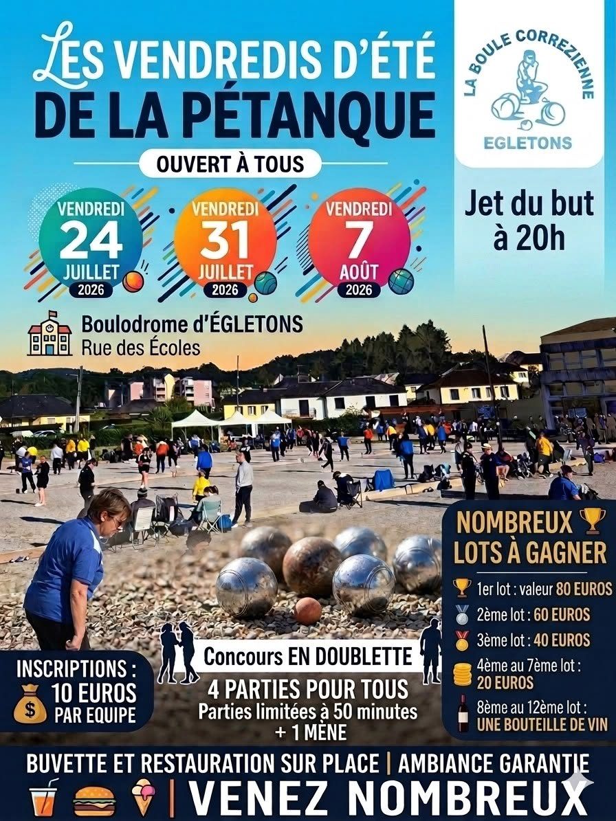 Les vendredis d'été de la pétanque