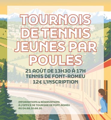 TOURNOI DE TENNIS JEUNES PAR POULES - VENDREDI 21 AOÛT