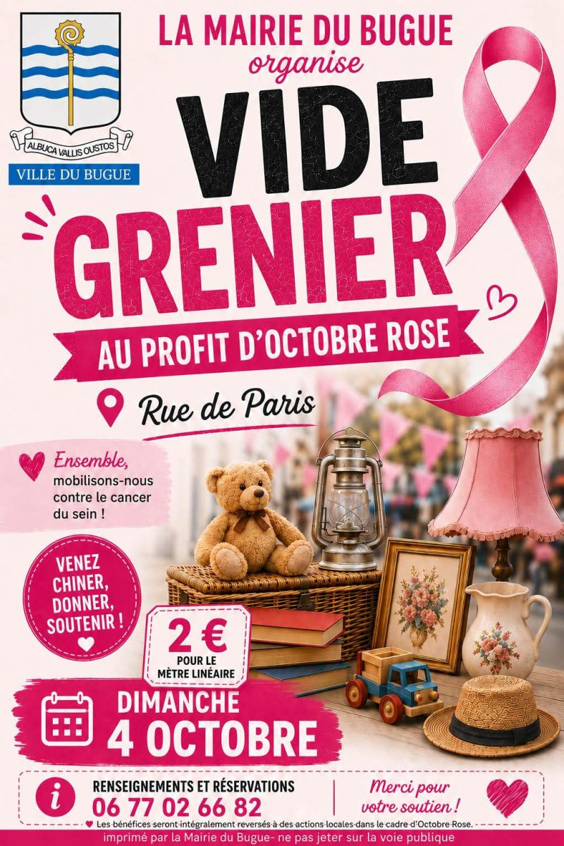 Octobre rose - Vide grenier au Bugue