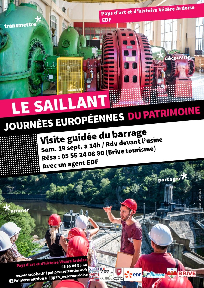 Journées Européennes du Patrimoine: visite du barrage EDF du Saillant