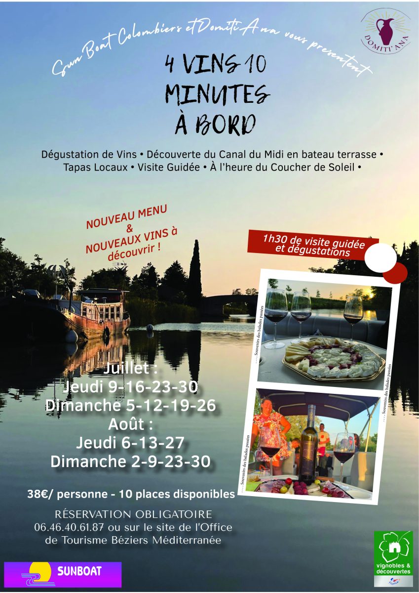 4 VINS 90 MINUTES À BORD