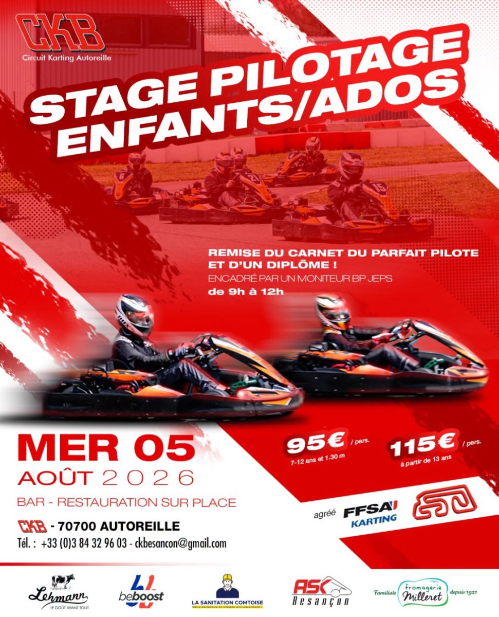 Stage de karting enfants/ados à Autoreille