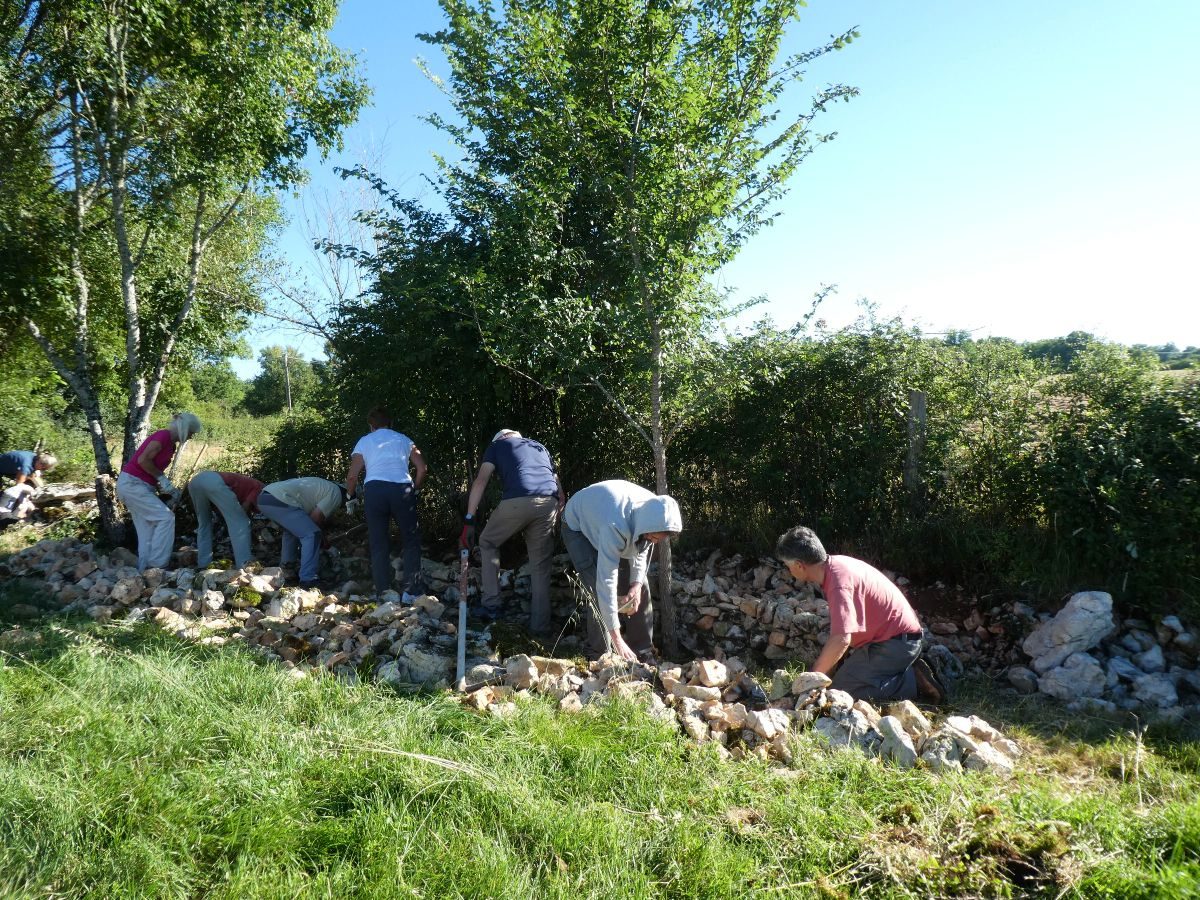 Journée d'initiation à la réfection des Murets en pierre sèche.