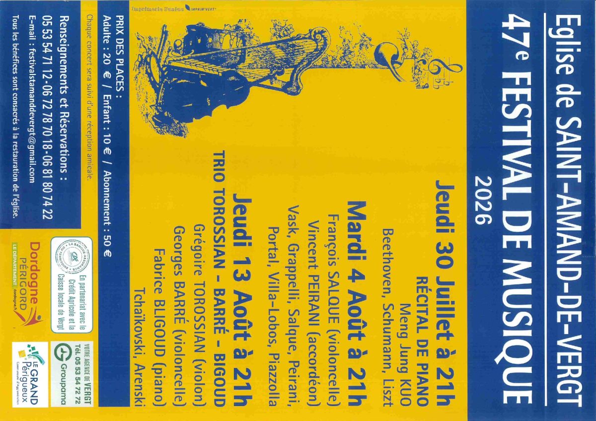 47e Festival - St Amand de Vergt - 30.07.2026