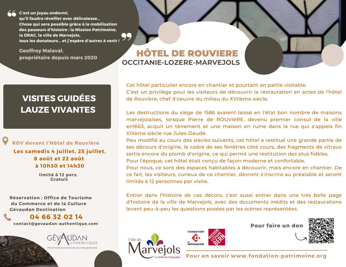 VISITES GUIDÉES DE L'HÔTEL DE ROUVIERE...