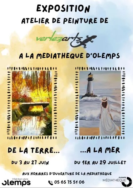 Exposition à la médiathèque "De la terre...à la mer"