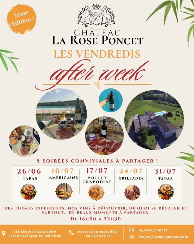Les vendredis After Week au Château La Rose Poncet