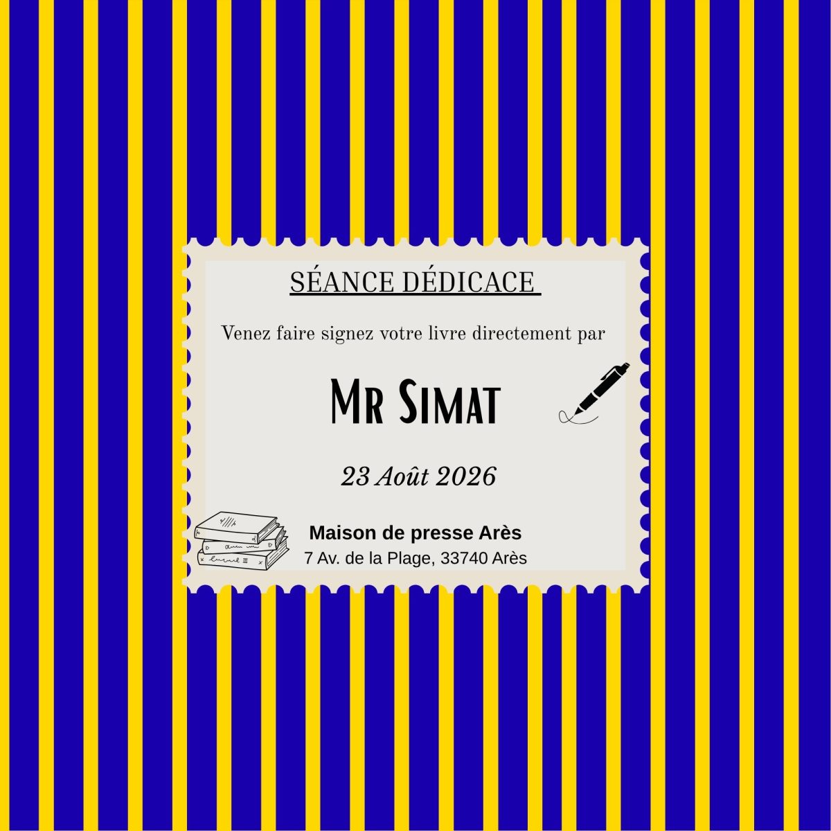 Séance signature par Mr Simat