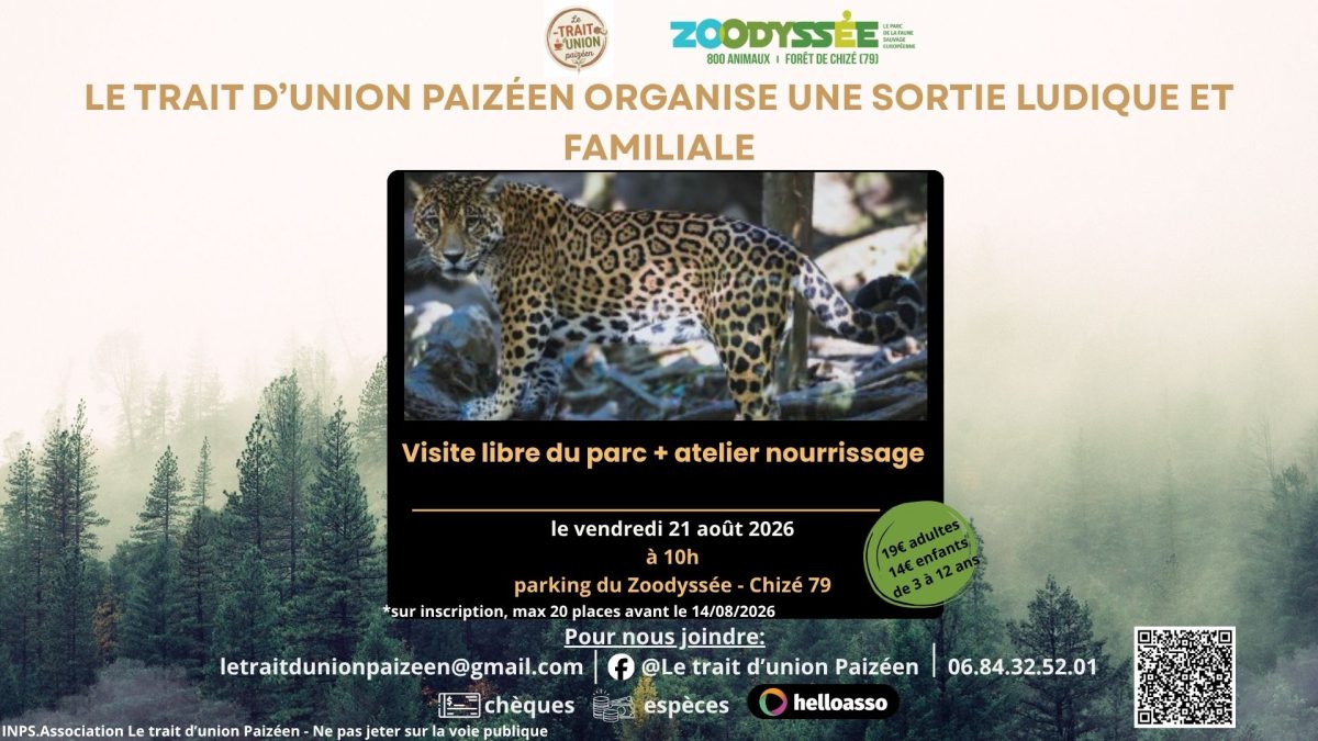 Sortie Zoodyssée avec activité de nourrissage