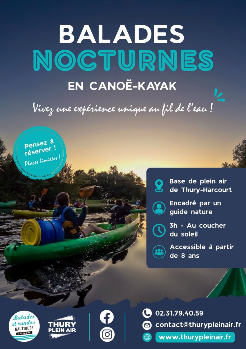 Balade nocturne en canoë-kayak avec un guide nature