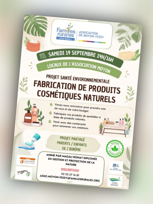 Atelier fabrication de produits cosmétiques naturels