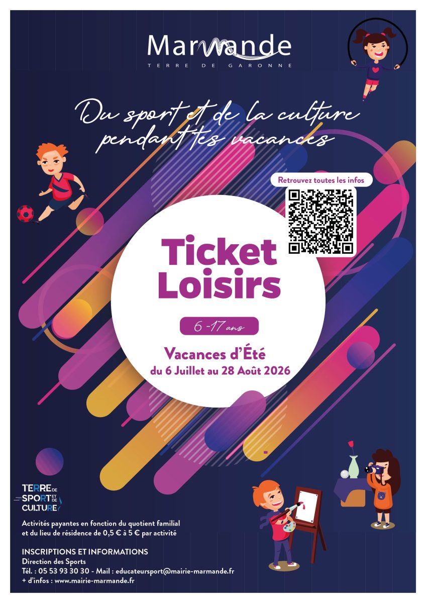 Ticket Loisirs Vacances d'Été 2026