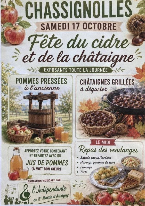 Journée du Cidre doux et châtaignes grillées