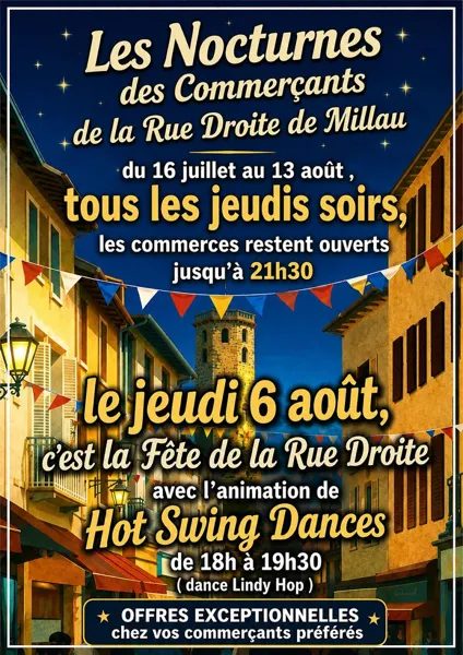Les nocturnes des commerçants de la Rue Droite de Millau