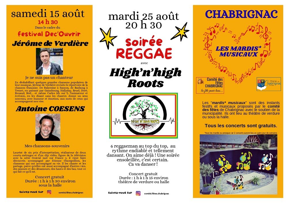 Les mardis musicaux à Chabrignac : Reggae