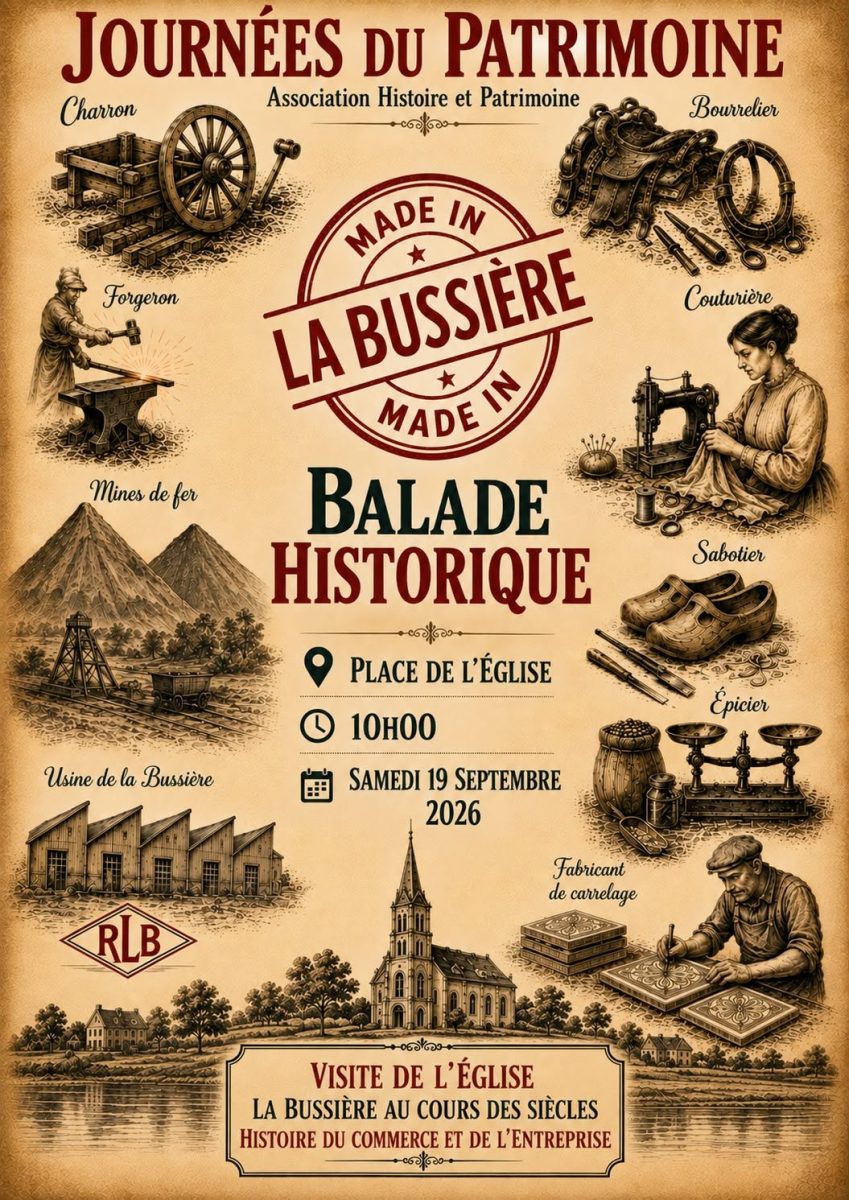 Journées Européennes du Patrimoine - balade historique de La Bussière