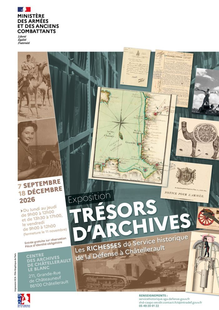 Visite commentée de l'exposition Trésors d'archives. Les richesses du Service historique de la défense à Châtellerault