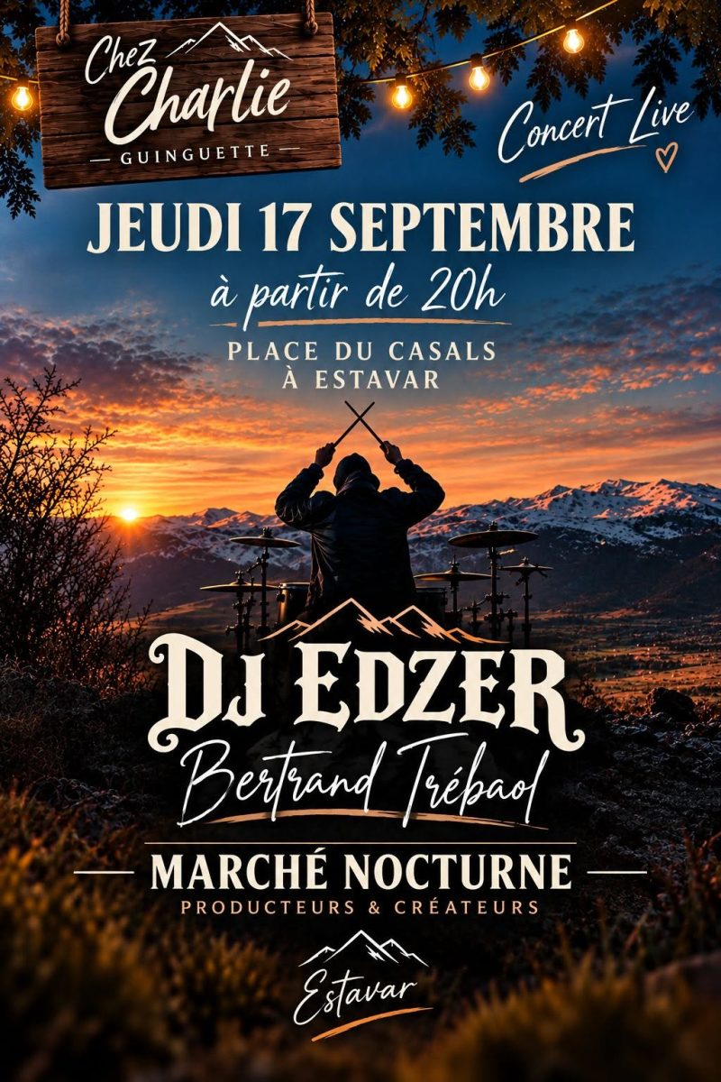 CONCERT CHEZ CHARLIE : DJ EDZER - BERTRAND TRÉBAOF
