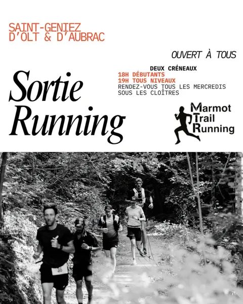 Sortie running trail à St Geniez d'Olt