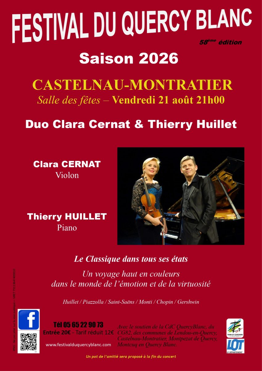 Festival du Quercy Blanc : Duo piano et violon