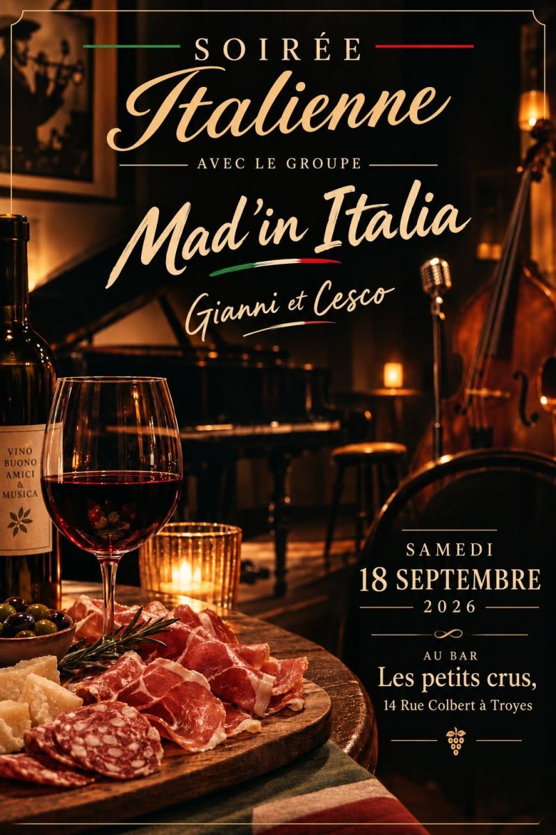Soirée italienne avec le concert de Mad'in Italia