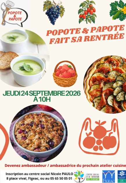 Atelier cuisine "Popote et Papote" à Figeac : les trésors de septembre !