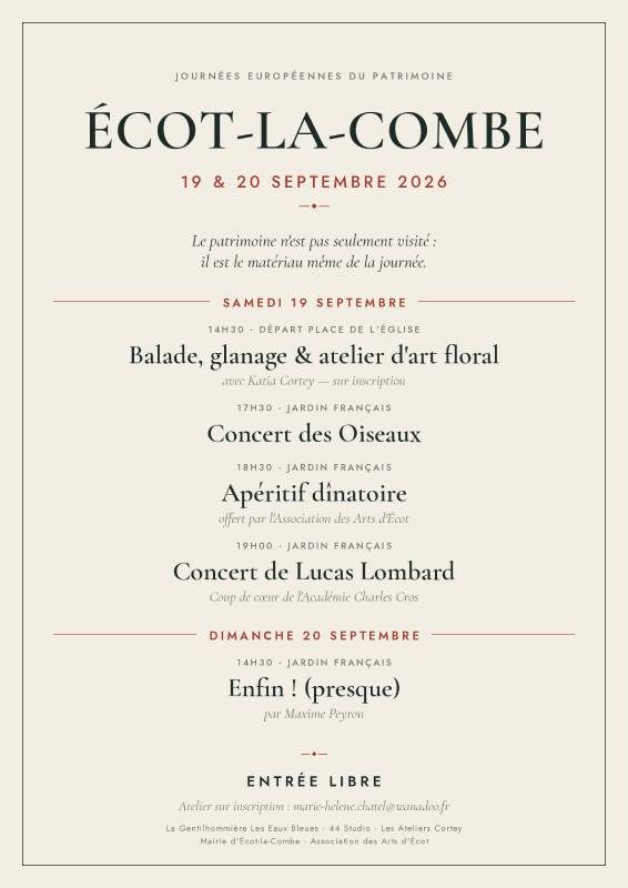 Les journées du patrimoine à Ecot-la-Combe
