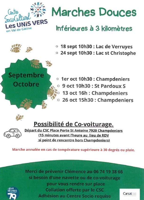 CSC : Marches douces