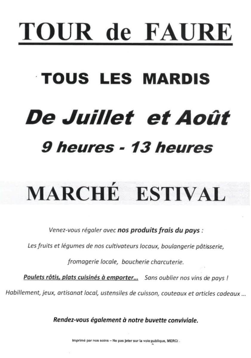 Marché Estival à Tour-de-Faure
