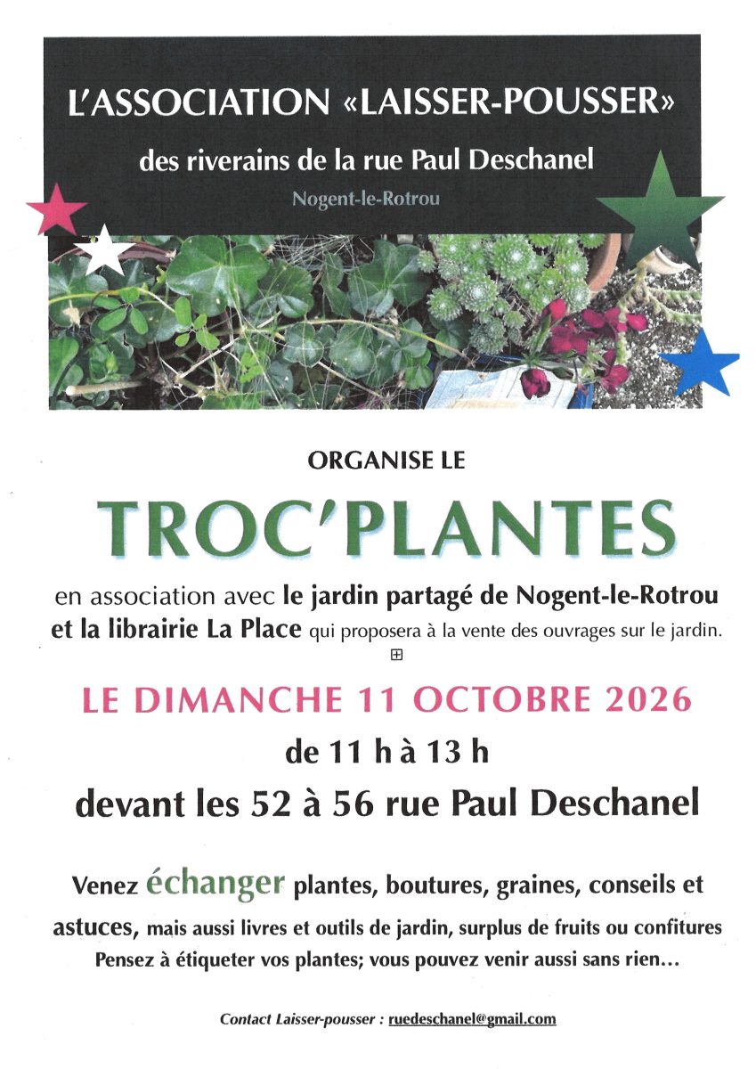 Troc'Plantes par l'asso "Laisser-Pousser"