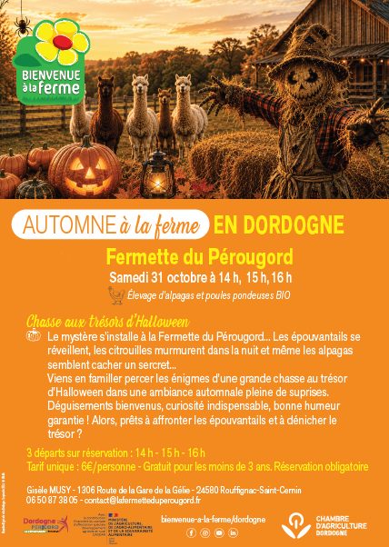 Bienvenue à la ferme - Chasse au trésor d'Halloween à La Fermette du Pérougord