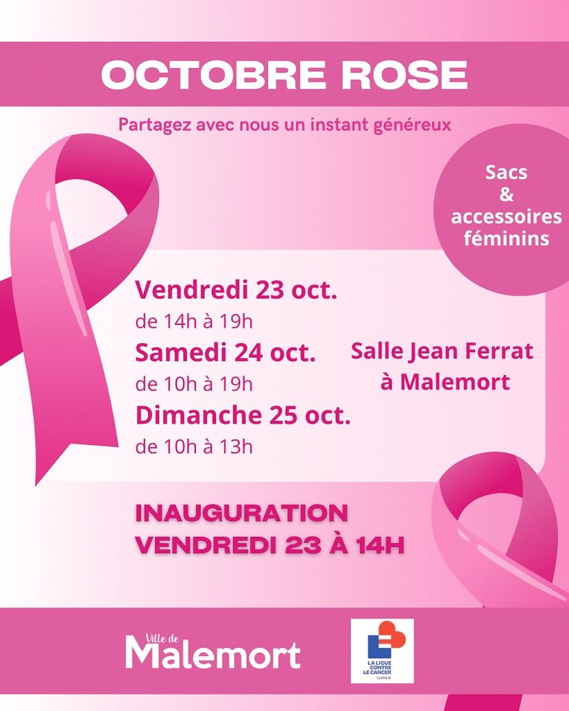 Octobre Rose : vente de sacs et accessoires