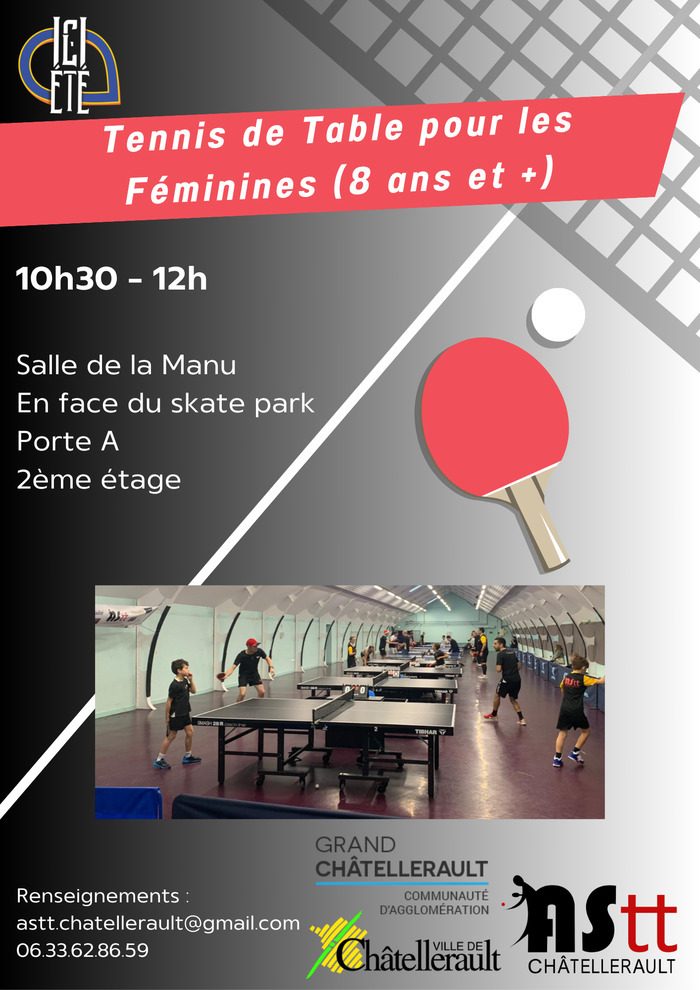 Tennis de Table pour les Féminines (8 ans et +)
